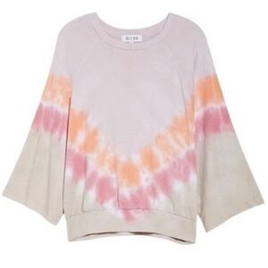Oli Viv Women's Tie Dye 3/4 Wide Sleeve Sweatshirt